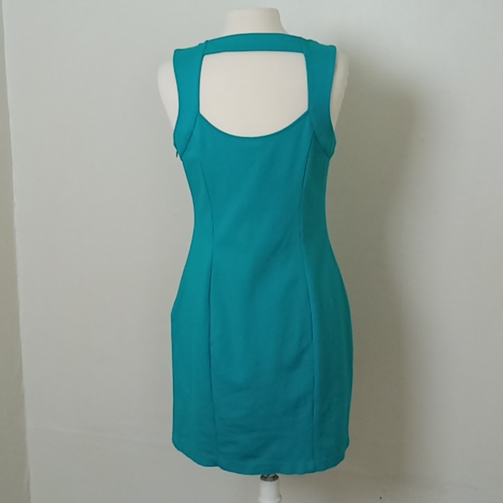 DKNY Blue Size 10 Body Conscious Sleeveless Partial Open Back Dress - Picture 4 of 13